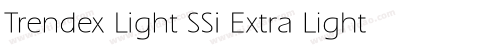 Trendex Light SSi Extra Light Italic字体转换